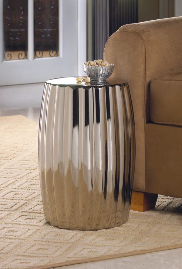 SILVER DECORATIVE STOOL - Image 3