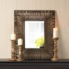 FAUX RATTAN RECTANGULAR WALL MIRROR - Image 2