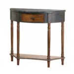 WOOD HALF-MOON HALL TABLE