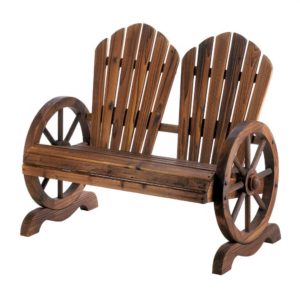 WAGON WHEEL COUPLE CHAIR